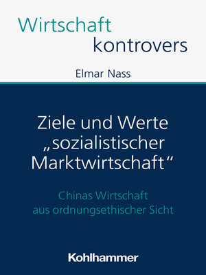 cover image of Ziele und Werte "sozialistischer Marktwirtschaft"